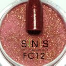 FC12 red with gold and red glitter