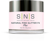 Natural Pink Glitter F4 French Manicure